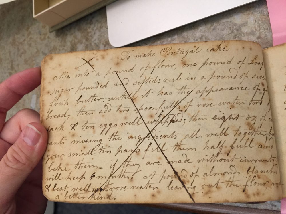 Recipe for Portugal Cake from 1820