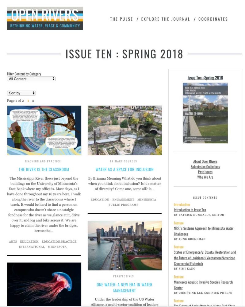 Screen shot image of Open Rivers Issue 10