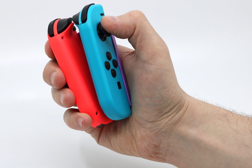 Photo of adaptive gaming device in use.