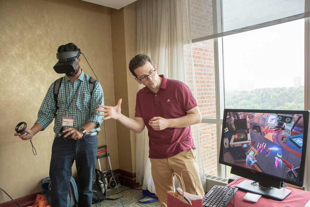 Associate Professor Krishnamurthy Iyer, College of Science and Engineering, and Librarian Jonathan Koffel