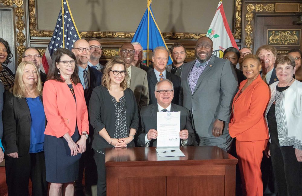 Bill signing for the Mapping Prejudice bill in the governor's office.