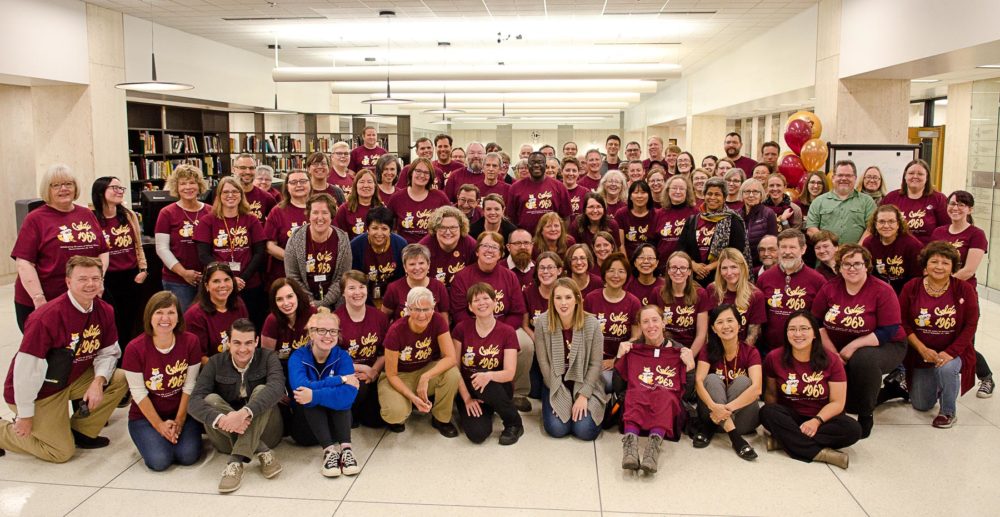 September 2018 marked the 50th anniversary of Wilson Library — home to collections about the arts, humanities, and social sciences — located on the west bank of the University of Minnesota, Twin Cities campus. Students, faculty, staff, alumni, and friends gathered to celebrate the big day. 