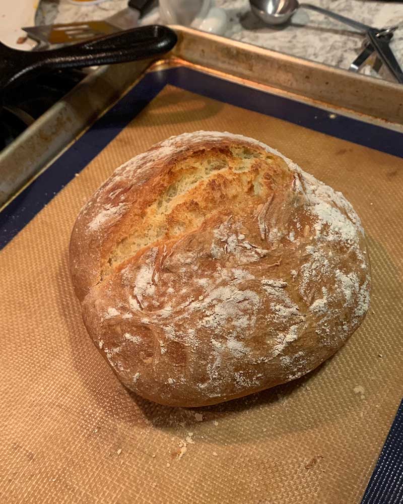 Round loaf of bread
