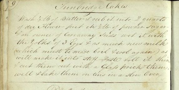 Recipe for Turnbridge cakes