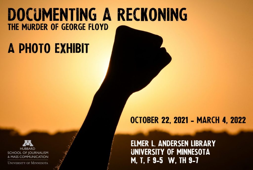Exhibit flier for Documenting a Reckoning