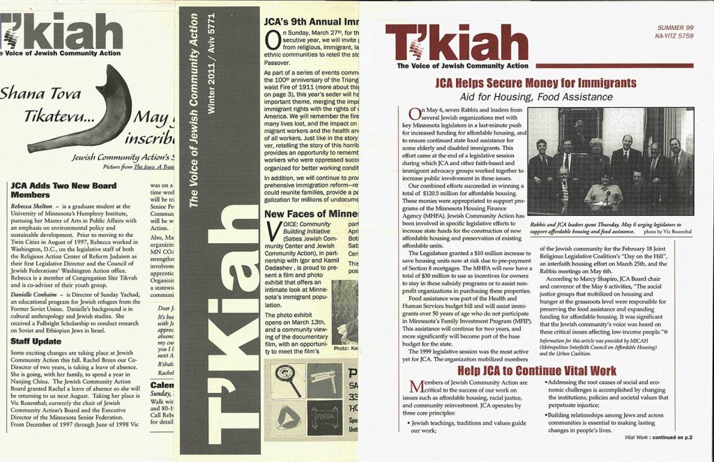Jewish Community Action newsletter