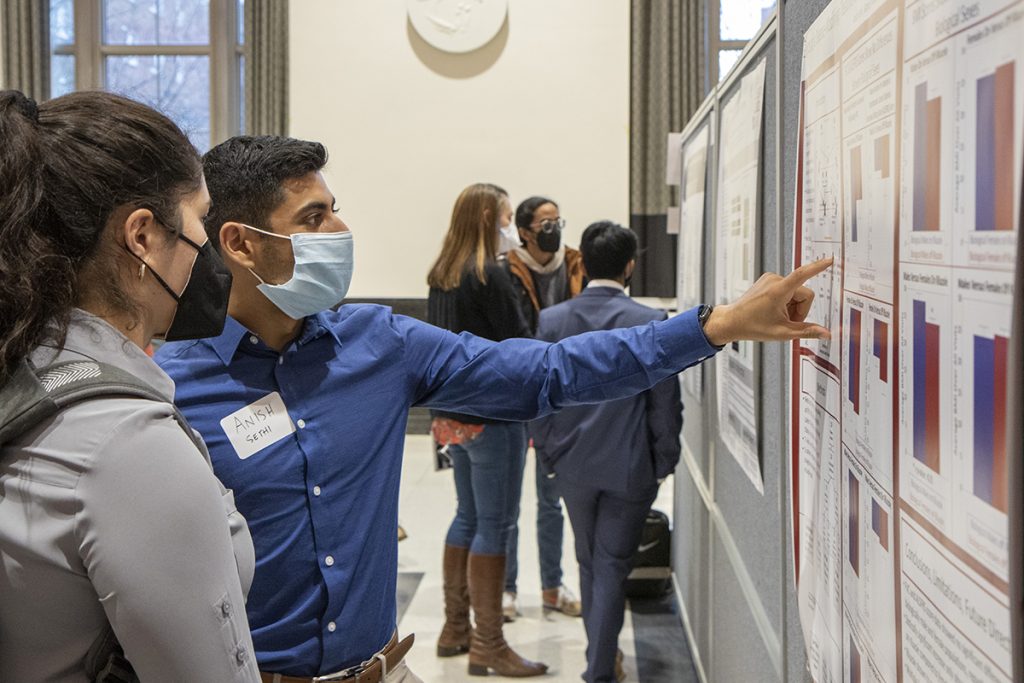 UMN student, Anish, at the Undergrad Research Symposium