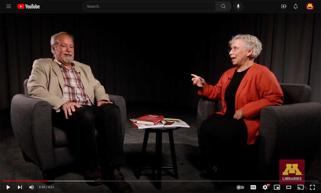 Tim Johnson and Lisa Von Drasek on the set of Read This Book!
