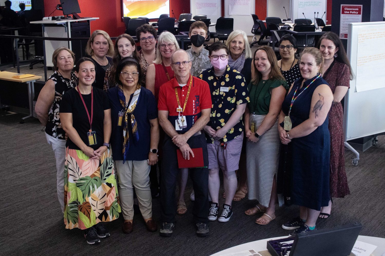 Staff at The Wangensteen Historical Library, the Health Sciences Library, and the College of Dentistry pose for a portrait. (Photo/Adria Carpenter)