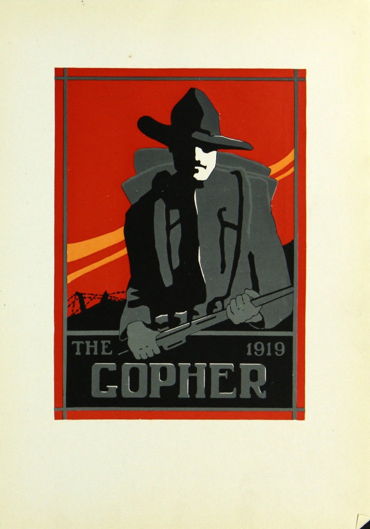 The 1919 volume highlights the involvement of students in the war in Europe. Available at http://purl.umn.edu/134824.