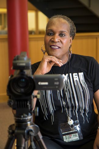 Andrea Jenkins behind the camera