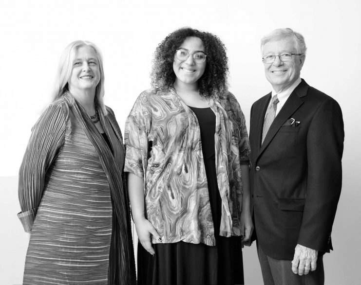 Awards Committee Co-Chair Edie French, Pearl McClintock, and Awards Committee Co-Chair Jake Beard.