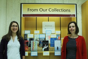 Pictured are exhibit co-creators Kaia Sievert and Danika Stegeman.  Not pictured: Becky Adamski, Elena Carrillo, and Malaika Grant.