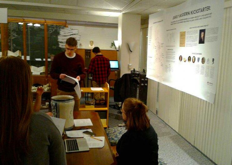 Emily Beck leading conversations with HSCI 1815 students