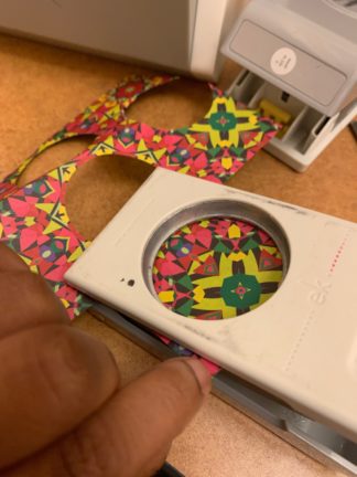 Button being made