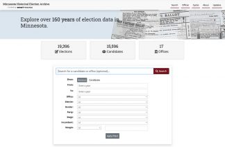 Minnesota Historical Election Archive home page