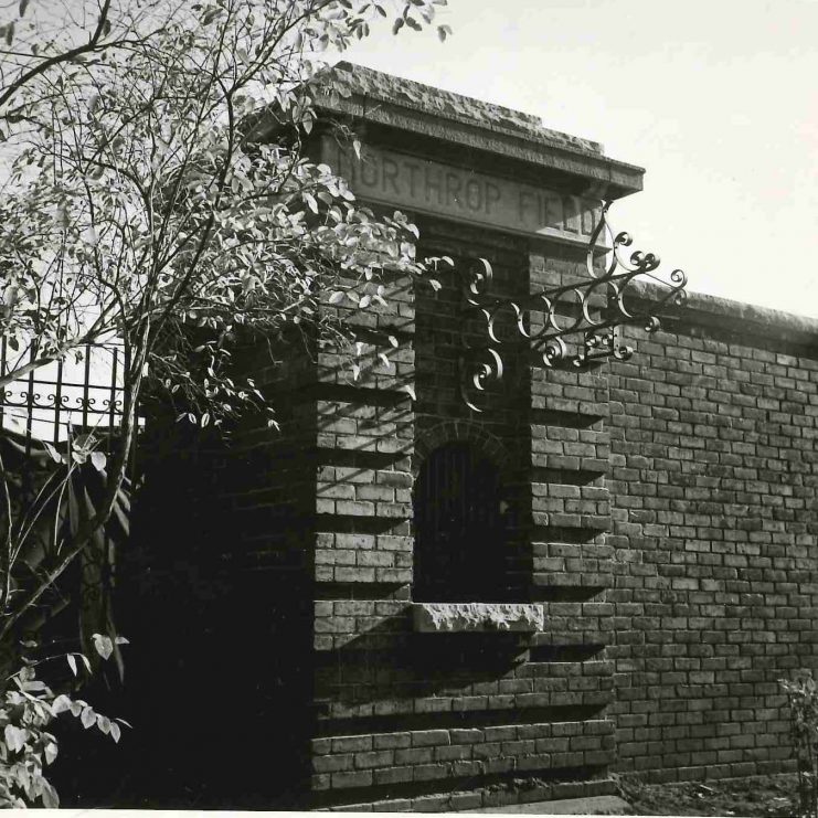 Northrop Field ticket booth, 1957.