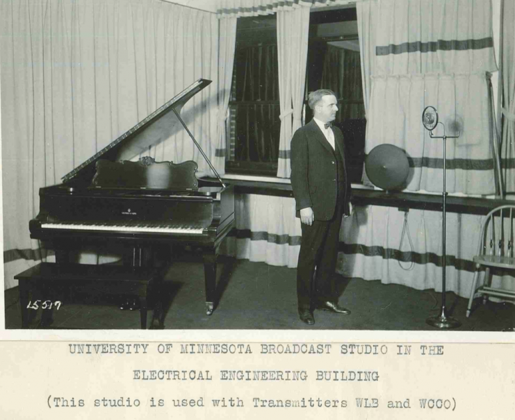 Radio studio in the new Electrical Engineering Building, 1926