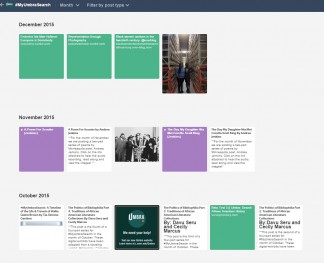 Image of #MyUmbraSearch with examples of digital exhibits.