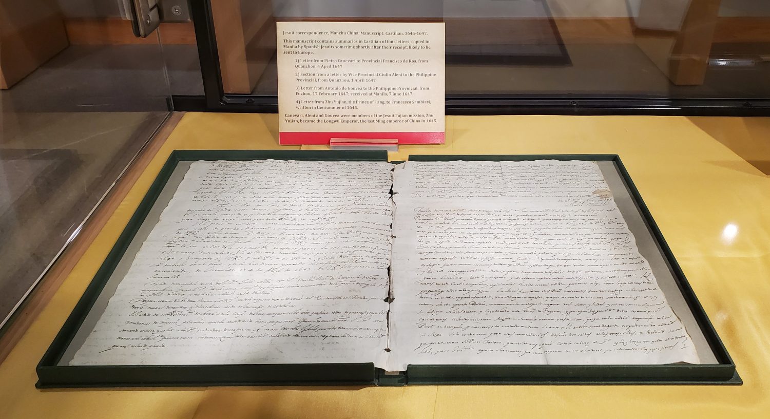 Manuscript letter