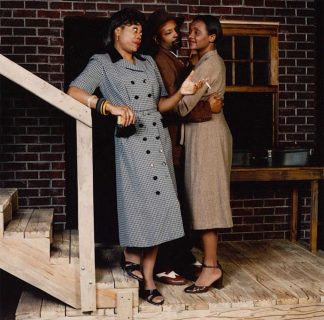 Actors on set: Penumbra Theatre Company. Seven Guitars [production records] (Box 6, Folder 15). 2002 - 2003. University of Minnesota Libraries, Archie Givens, Sr. Collection of African American Literature., umedia.lib.umn.edu/item/p16022coll203:13295 Accessed 25 Apr 2022.
