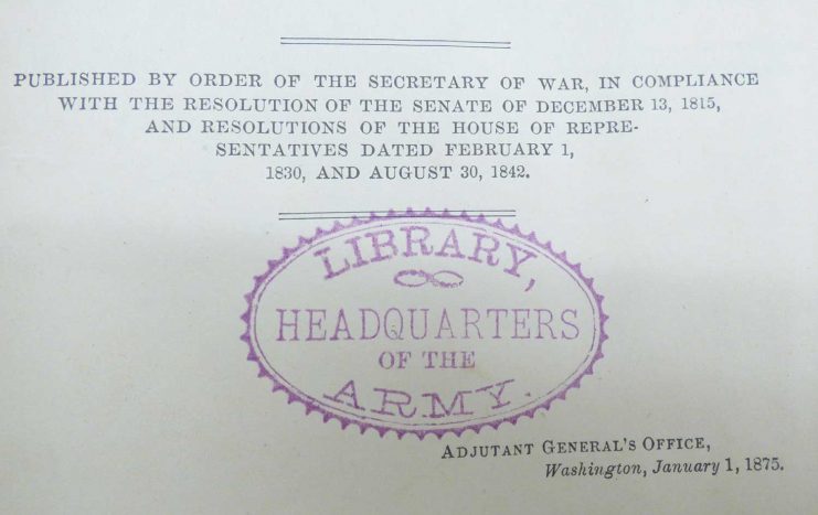 January 1875 volume of The Official Army Register, 