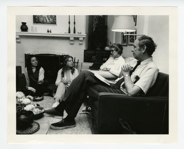 Mulford Q. Sibley, 1971. Prof. Sibley arrived on campus in 1948 and was a member of the Department of Political Science until he retired in 1982. Sibley was an ardent pacifist, socialist, and Quaker.