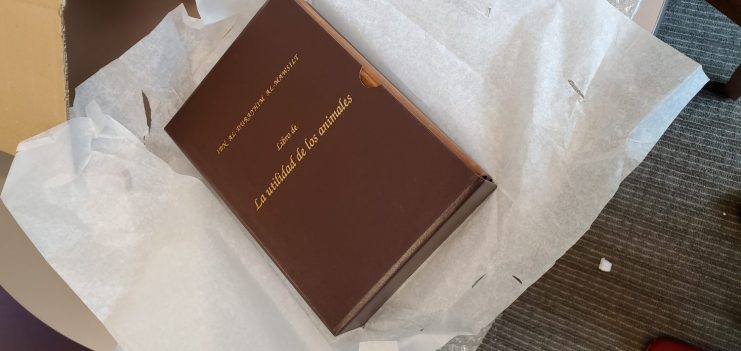 Unwrapped book.