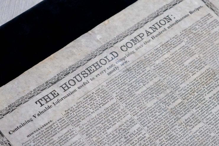 A close-up of a printed sheet