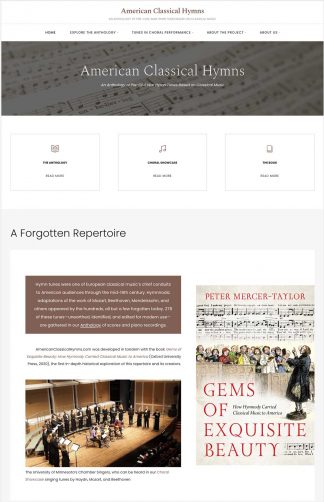 Screen shot of Website of note