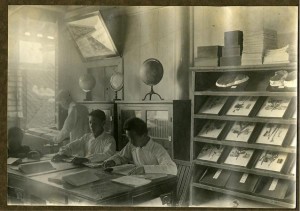 Boys studying in the School Library. [Nanking (Nanjing), China YMCA]