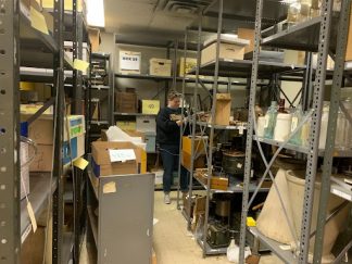 Previous artifact storage space in Diehl Hall