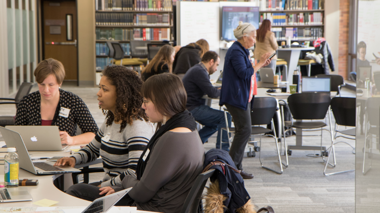 Librarians involved in Research Sprints in the Wilson Studio