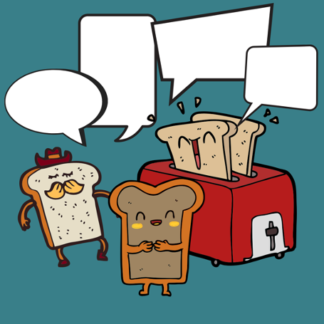 Toaster: The space is yours. image of great being toasted in a toaster.