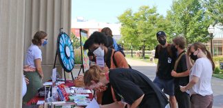 Group of students learn about the Libraries August 2021