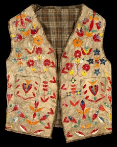 Dakota quillwork leather vest