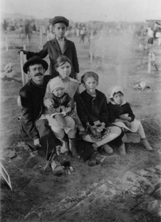 Family at Cemetery, circa 1917 