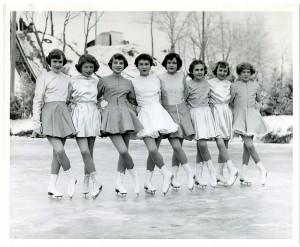  Figure skaters posing at Winter Haven, Sartell, Minnesota. Stearns HIstory Museum.