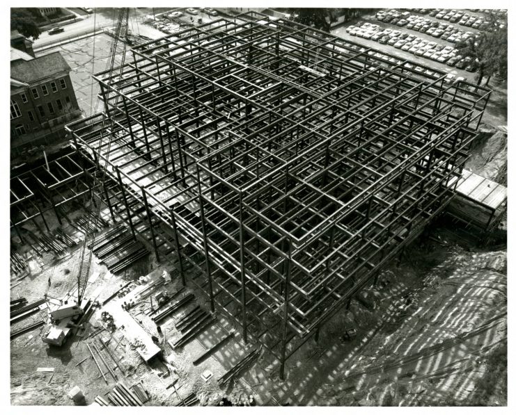 Wilson Library under construction, fall 1966, http://purl.umn.edu/226299.