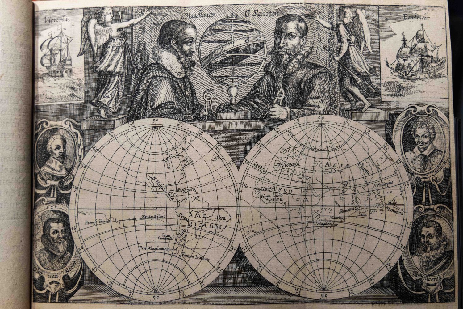 Jacques Le Maire's "Spieghel der australische Navigatie" from 1622, photographed on Friday, October 6, 2023. (Photo/Adria Carpenter)