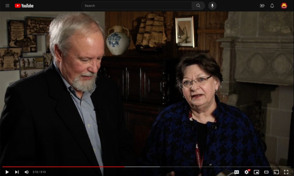 Secrets of the Archives with Tim Johnson at left and Maggie Ragnow.