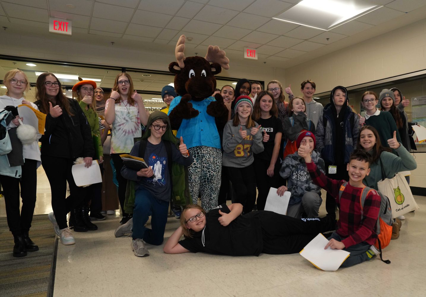 Twin City students work on their National History Day projects at Wilson Library during the annual Gopherbaloo on Saturday, Jan. 13, 2024. (Photo/Luke Logan)