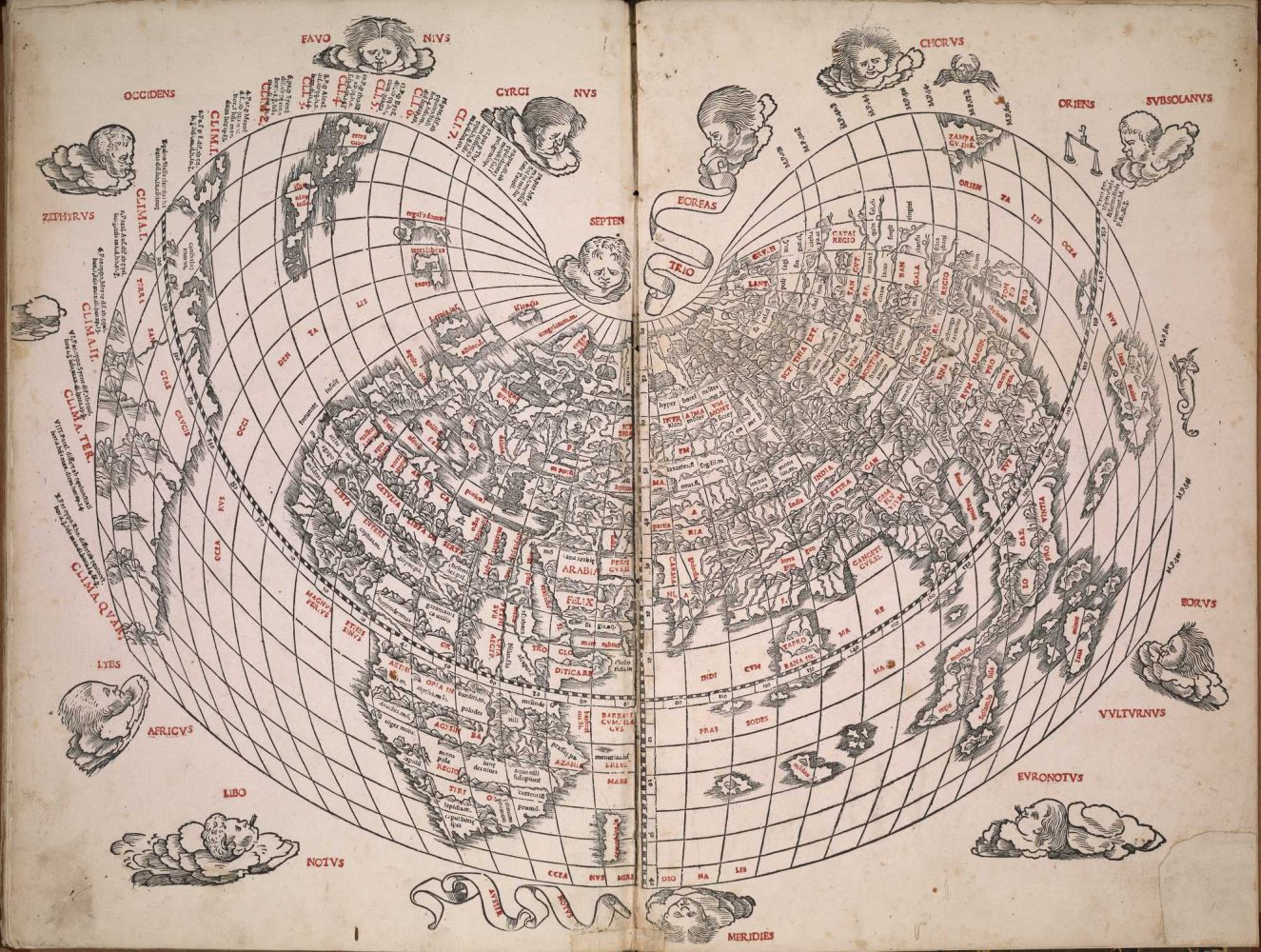 1511 map in the shape of a stylized heart.