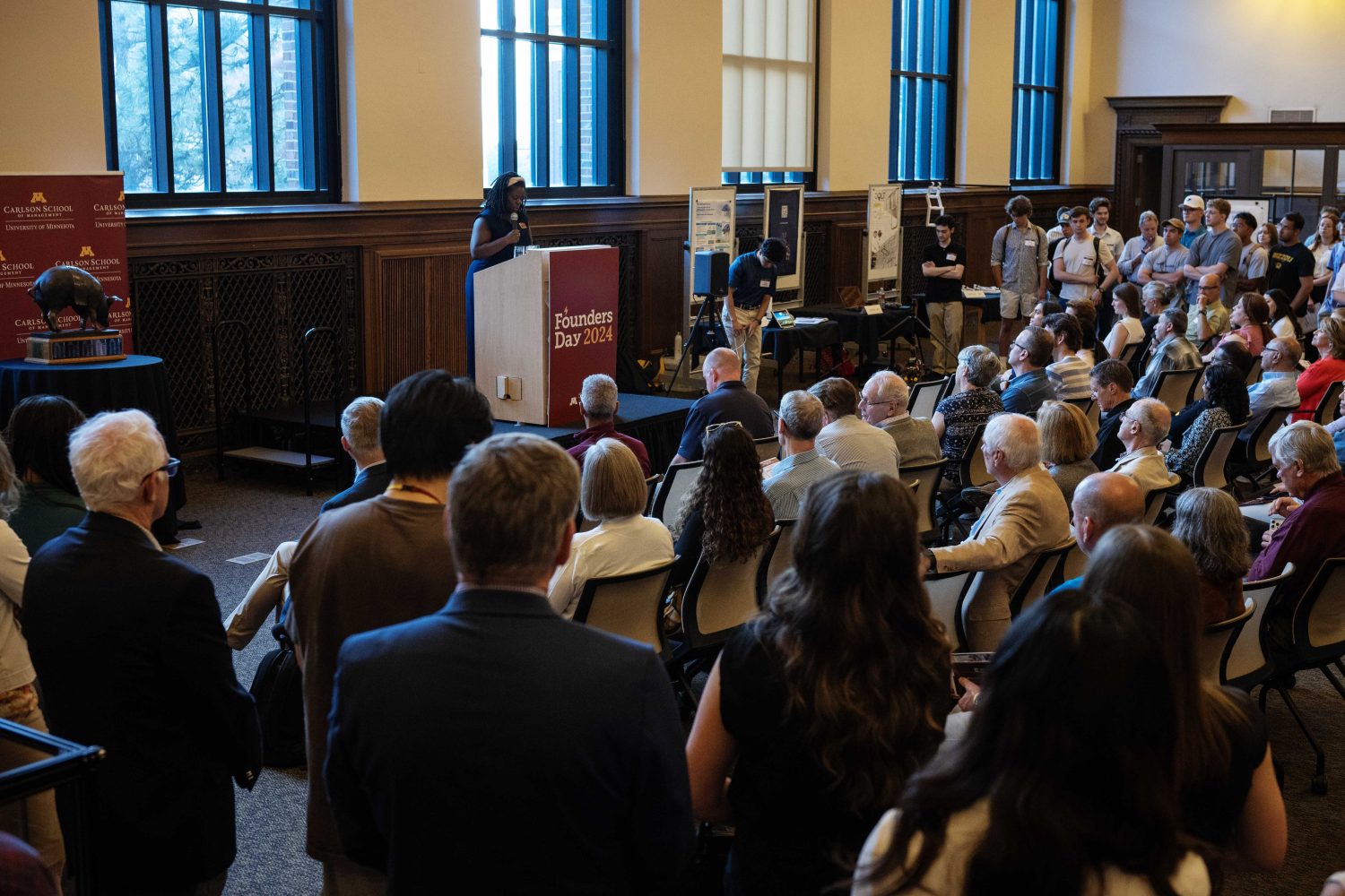 Evangela Oates, associate university librarian for student success, speaks during Founder's Day at Walter Library on Wednesday, May 8, 2024. (Photo/Adria Carpenter)