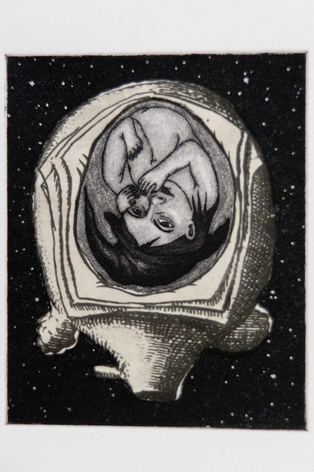 One of Jenny Schmid's prints created at the "Disembodied Reembodied" exhibit, on Thursday, October 24, 2024. (Photo/Adria Carpenter)