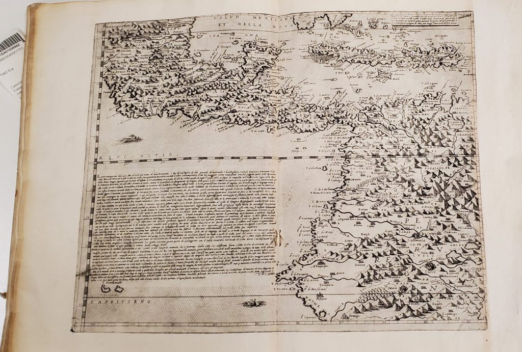 16th-century map showing the Caribbean.