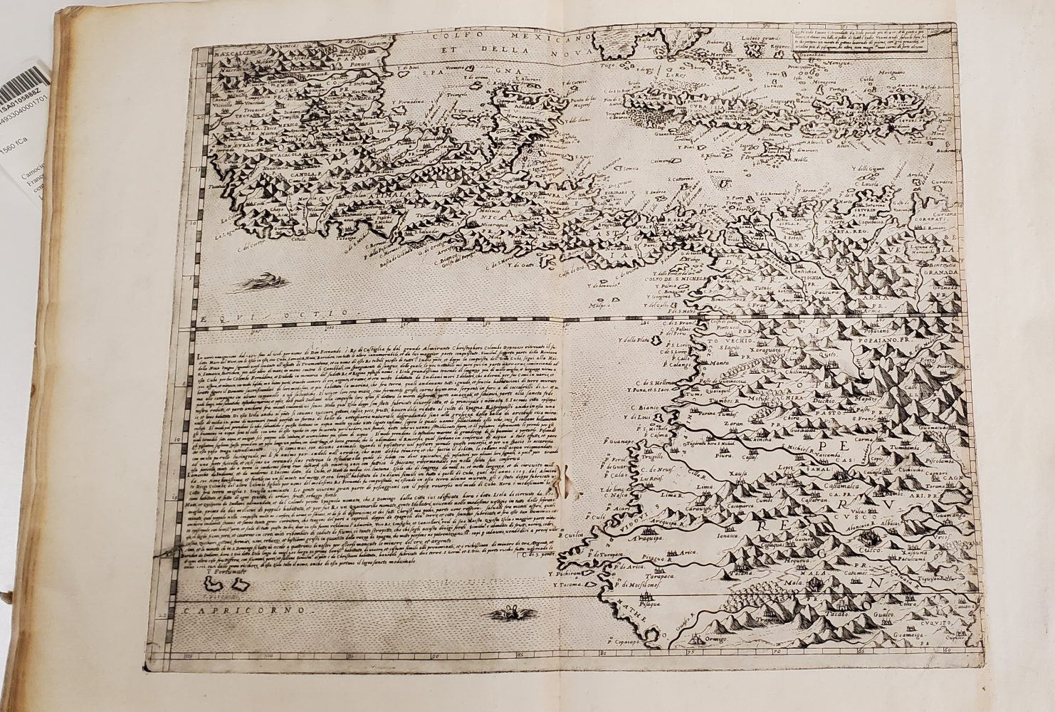 16th-century map showing the Caribbean.
