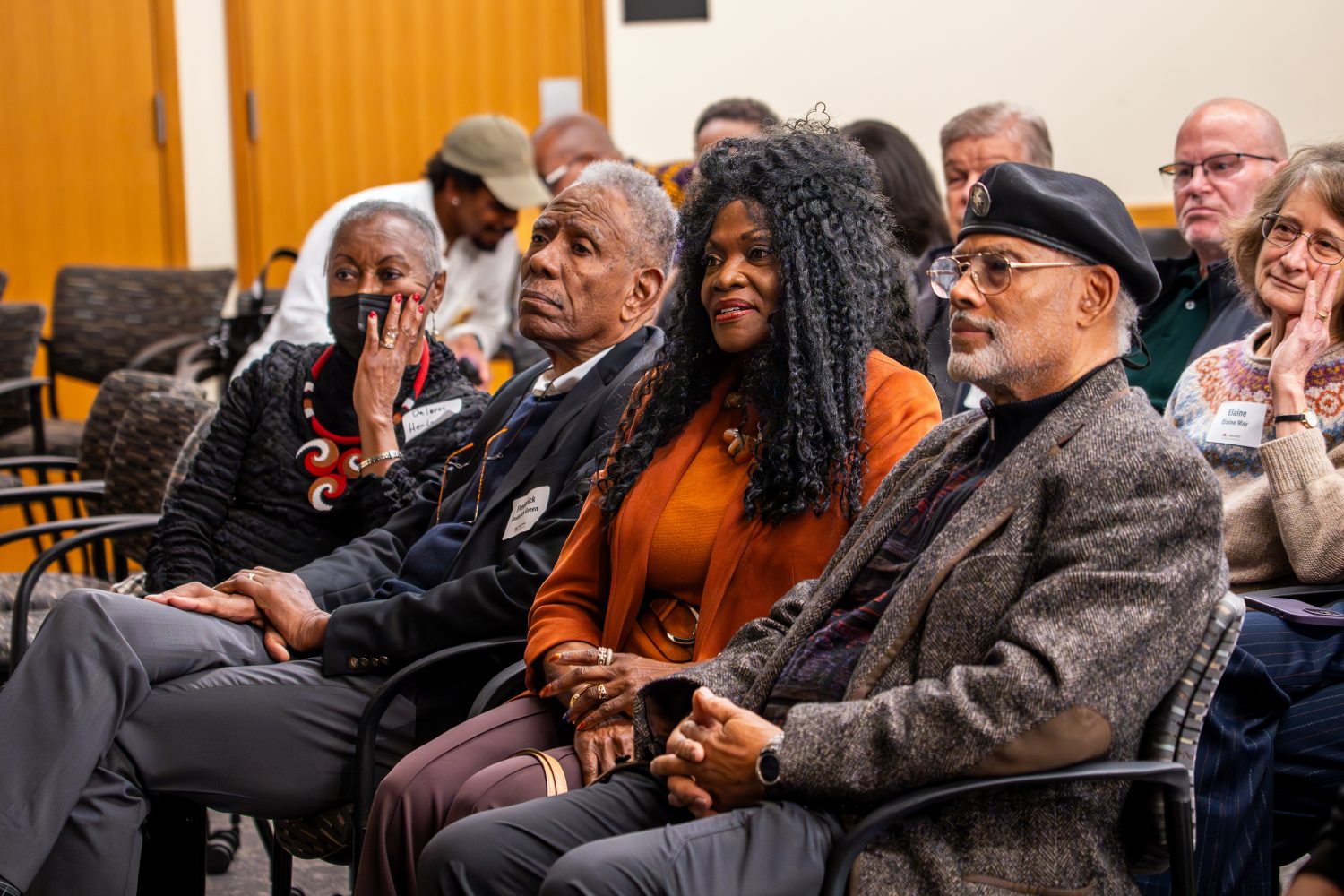 Attendees walk through "The Circle Unbroken," an exhibit celebrating the 40th anniversary of the Givens Collection. (Photo/Craig Bares)