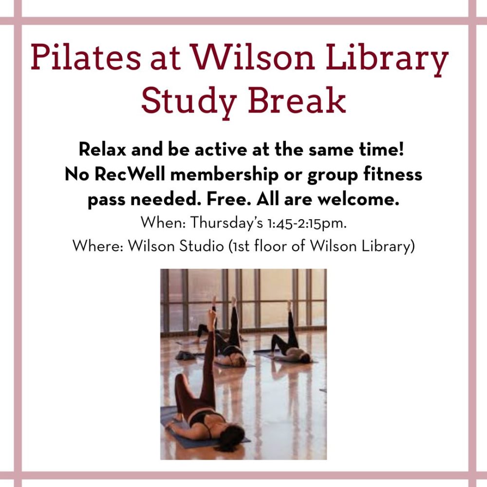 Pilates at Wilson Library Study Break