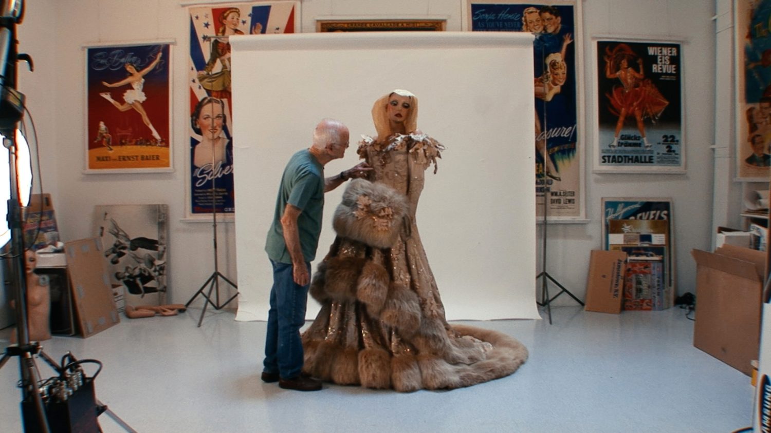 Roy Blakey positions a costume. Courtesy of Keri Pickett.